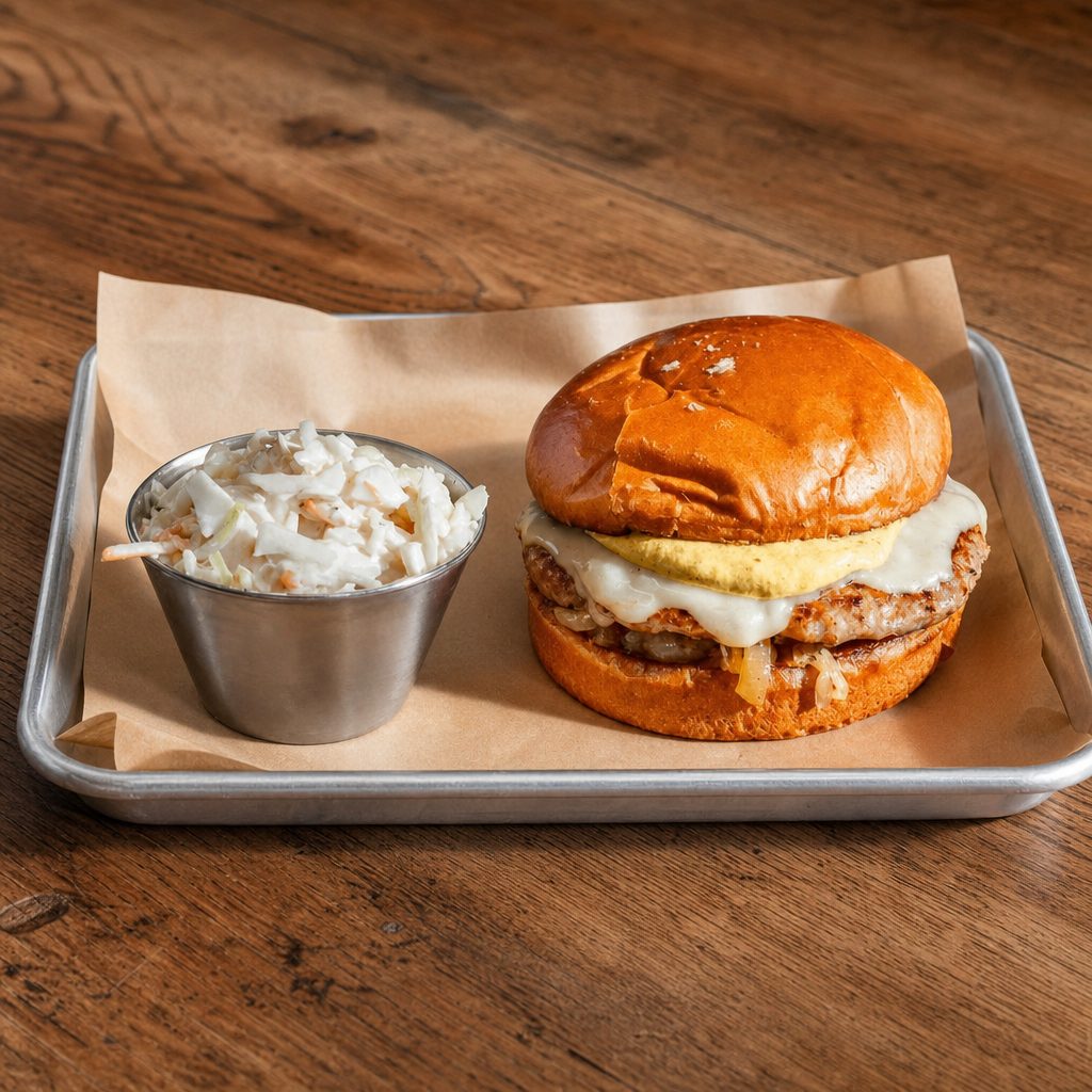LG Meat Brat Burger.