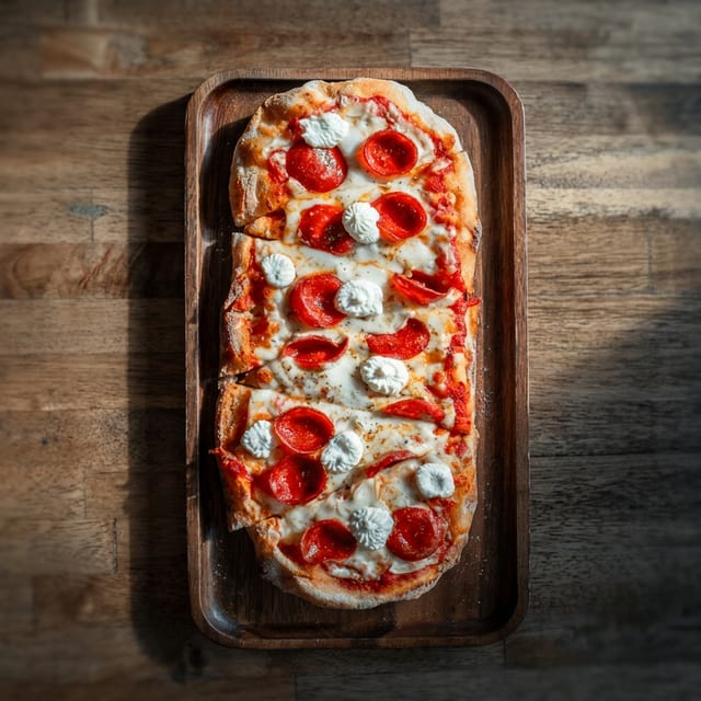 Sweet Heat Pepperoni Pinsa.